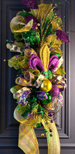 Load image into Gallery viewer, Mardi Gras Swag, Mardi Gras Decor, Fat Tuesday, Lafleur
