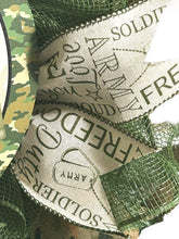 Load image into Gallery viewer, Army Wreath, Military Wreath, Veteran Gift, Patriotic