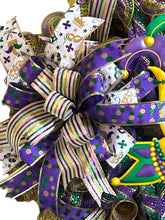Load image into Gallery viewer, Mardi Gras Wreath, Jester, Mardi Gras Decor