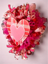 Load image into Gallery viewer, Valentine Wreath, Valentine Decor, Sweetheart Gift, Heart Wreath