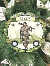 Load image into Gallery viewer, Army Wreath, Military Wreath, Veteran Gift, Patriotic