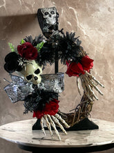 Load image into Gallery viewer, Day of The Dead Wreath, Halloween Wreath, Dia De Los Muerte