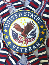 Load image into Gallery viewer, Veteran Wreath, Military Wreath, Patriotic Wreath, US Veteran Wreath, Patriotic Decor