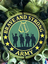 Load image into Gallery viewer, Army Wreath, Military Wreath, Patriotic, Veteran