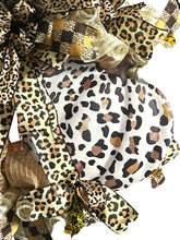 Load image into Gallery viewer, Fall Wreath, Leopard Pumpkin Fall Wreath, Autumn Decor