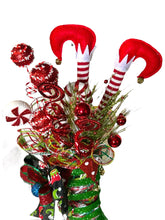 Load image into Gallery viewer, Elf Christmas Boot, Christmas Centerpiece, Christmas Decor