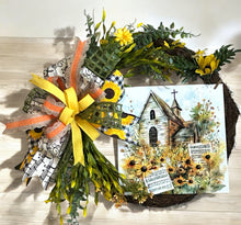 Load image into Gallery viewer, Everyday Wreath, Sunflower Wreath, Church Wreath