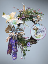 Load image into Gallery viewer, He Is Risen Grapevine Wreath, Easter Wreath, Easter decor, Religious