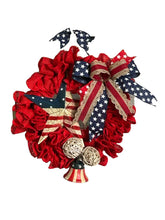Load image into Gallery viewer, Rustic Patriotic Wreath, Patriotic Decor, Stars and Stripes, Liberty Bell