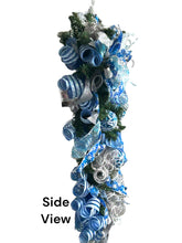 Load image into Gallery viewer, Blue and Silver Christmas, Christmas Swag, Christmas Decor, Winter Swag, Winter Decor