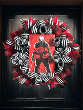 Load image into Gallery viewer, Friday the 13th Halloween Wreath, Horror Wreath, Halloween Decor