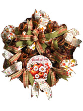 Load image into Gallery viewer, Happy Thanksgiving Wreath, Thanksgiving Decor