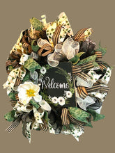 Load image into Gallery viewer, Welcome Wreath, Magnolia Wreath, Everyday Wreath, Home Decor