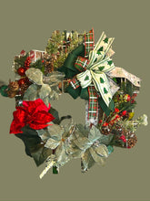 Load image into Gallery viewer, Poinsettia and Pinecone Wreath, Winter Wreath, Christmas Wreath, Christmas Decor