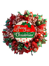 Load image into Gallery viewer, Merry Christmas Wreath, Christmas Decor, Christmas Wreath
