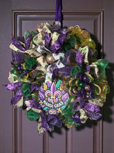 Load image into Gallery viewer, Mardi Gras Wreath, Mardi Gras Decor, Fat Tuesday Celebration