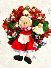 Load image into Gallery viewer, Mrs. Clause Christmas Wreath, Christmas Decor, Santa Wreath