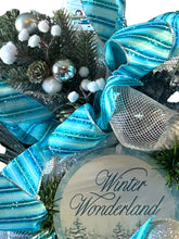 Load image into Gallery viewer, Winter Wonderland Swag, Blue and White Winter, Winter Decor, Christmas Decor