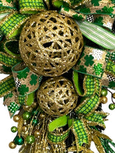 Load image into Gallery viewer, St. Patrick’s Day Swag, St. Patrick’s Day Decor, St. Paddy’s Day, Green and Gold Decor, Festive Irish Decor