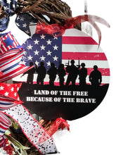 Load image into Gallery viewer, Patriotic Wreath, Military Wreath, Memorial Day, Veteran Gift