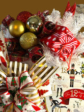 Load image into Gallery viewer, The 12 Days of Christmas Wreath, Christmas Decor, Red White and Gold Christmas, Christmas Wreath