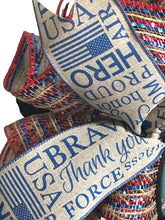 Load image into Gallery viewer, US Air Force Wreath, Military Wreath, Veteran Gift, Patriotic