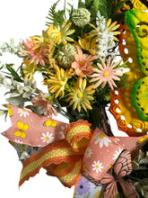 Load image into Gallery viewer, Butterfly Wreath, Butterfly Door Grapevine Wreath, Spring Summer Floral Wreath