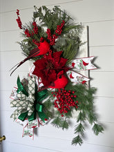 Load image into Gallery viewer, Red Robin Christmas Wreath, Christmas Decor, Winter Decor, Window Pane Wreath
