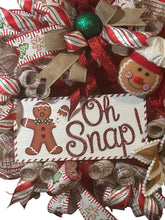 Load image into Gallery viewer, Oh Snap Gingerbread Wreath, Gingerbread Christmas, Christmas Decor