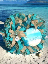 Load image into Gallery viewer, Welcome Wreath, Nautical Wreath, Beach House, Lake House, Summer Wreath