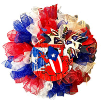 Load image into Gallery viewer, Puerto Rico Wreath, Puerto Rico Home Decor, Coqui Wreath