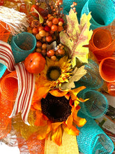 Load image into Gallery viewer, Scarecrow Wreath, Fall Wreath, Fall Decor, Thanksgiving Decor