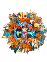 Load image into Gallery viewer, Scarecrow Wreath, Fall Wreath, Autumn Decor, Thanksgiving Wreath