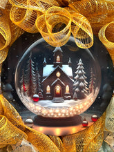 Load image into Gallery viewer, Christmas Wreath, Christmas Winter Wreath, Gold, Blue and Green Christmas, Religious Christmas Decor