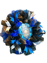 Load image into Gallery viewer, Police Wreath, Police Gift, Awareness Wreath, Protect & Serve