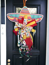 Load image into Gallery viewer, Fiesta Sombrero Door Hanger, Fiesta Decor, Fiesta Wreath