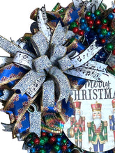 Load image into Gallery viewer, Nutcracker Merry Christmas Wreath, Christmas Decor, Nutcracker Christmas