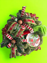 Load image into Gallery viewer, Green Monster HoHoHo Wreath, Christmas Wreath, Christmas Decor, Green Monster Christmasp
