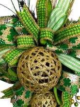 Load image into Gallery viewer, St. Patrick’s Day Swag, St. Patrick’s Day Decor, St. Paddy’s Day, Green and Gold Decor, Festive Irish Decor
