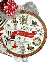 Load image into Gallery viewer, The 12 Days of Christmas Wreath, Christmas Decor, Red White and Gold Christmas, Christmas Wreath