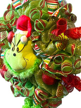 Load image into Gallery viewer, Green Monster Wreath, Christmas Wreath, Christmas Decor