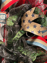 Load image into Gallery viewer, Female Soldier Wreath, Military Wreath, Patriotic Decor, Veteran Gift