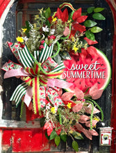 Load image into Gallery viewer, Sweet Summertime Watermelon Wreath, Summer Wreath, Summer Home Decor