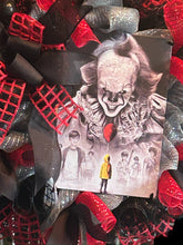 Load image into Gallery viewer, Halloween Horror Clown Wreath, Halloween Decor, Halloween Wreath, Penny Wreath