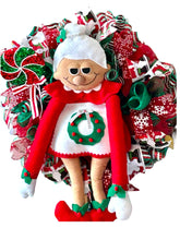 Load image into Gallery viewer, Mrs. Claus Wreath, Christmas Wreath, Christmas Decor