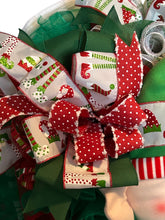 Load image into Gallery viewer, Elf Christmas Wreath. Christmas Decor, Whimsical Christmas