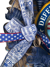 Load image into Gallery viewer, Navy Wreath, Military Gift, Veteran Gift, Patriotic