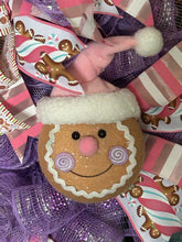 Load image into Gallery viewer, Gingerbread Wishes and Candy Kisses Wreath, Christmas Wreath, Christmas Decor, Gingerbread and Candy