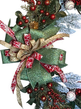 Load image into Gallery viewer, Cardinal Winter Grapevine Wreath, Winter Decor, Christmas Decor