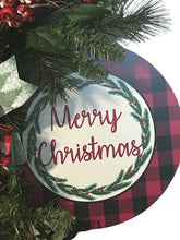 Load image into Gallery viewer, Merry Christmas Grapevine Wreath, Floral Pine Needles and Red Berries, Christmas Decor